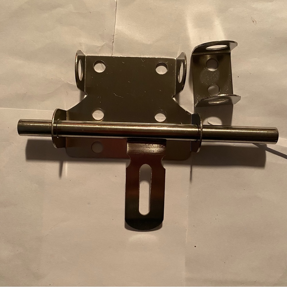JQK Solid Stainless Steel Handles Sliding Gate Latches with Padlock Holes